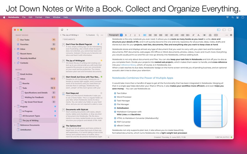 Notebooks – Write and Organize