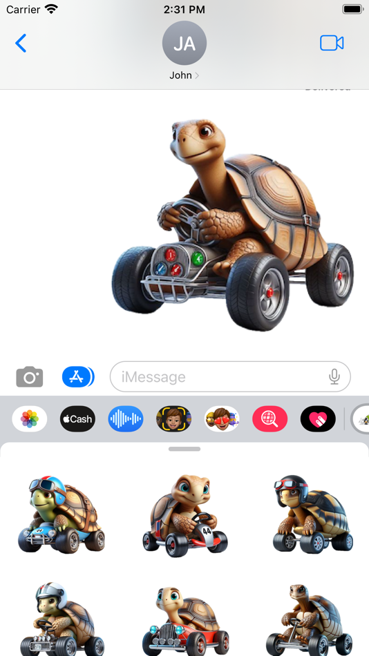 #5. Tortoise Racer Stickers (iOS) 由: Paul Scott