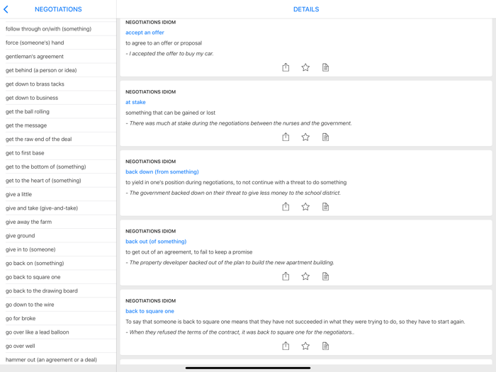 Negotiation and Love idioms