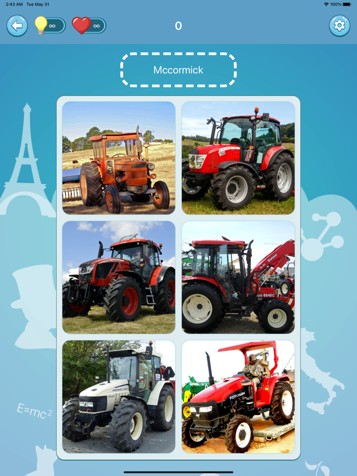 Tractors quiz guess truck farm