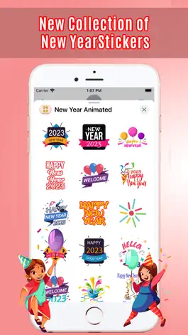 Game screenshot 2023 New Year Animated Sticker apk