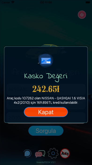 Araç Kasko Değeri Screenshot