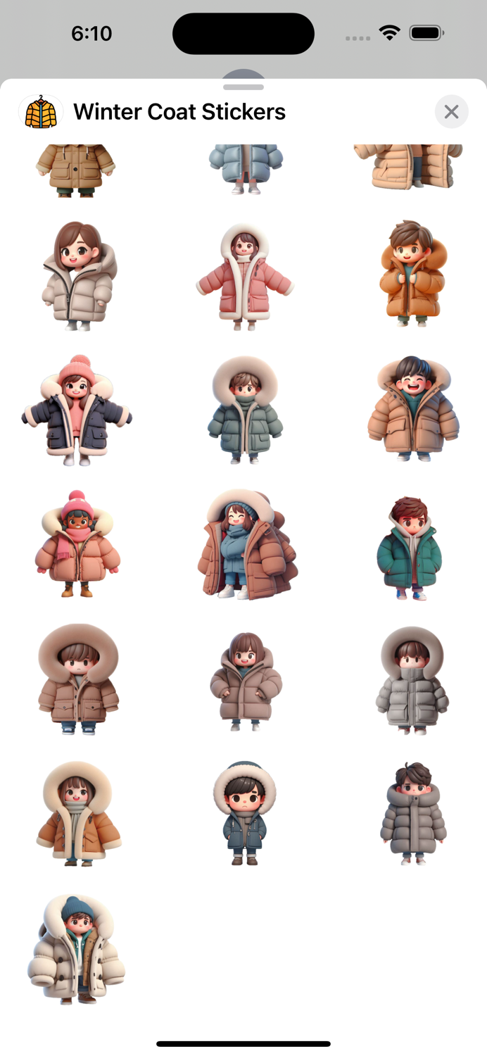 Winter Coat Stickers