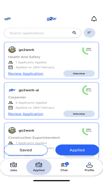 go2work App Screenshot