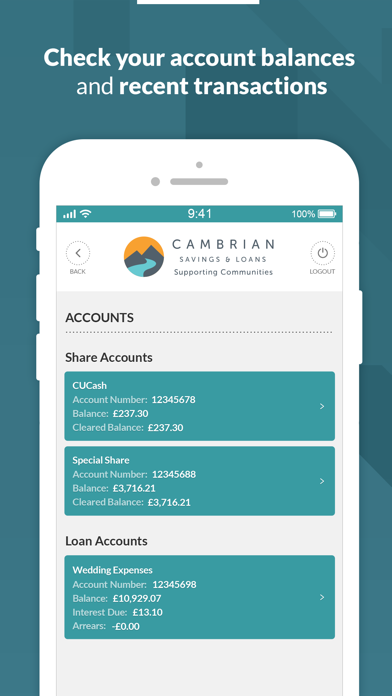 Cambrian Credit Union Screenshot
