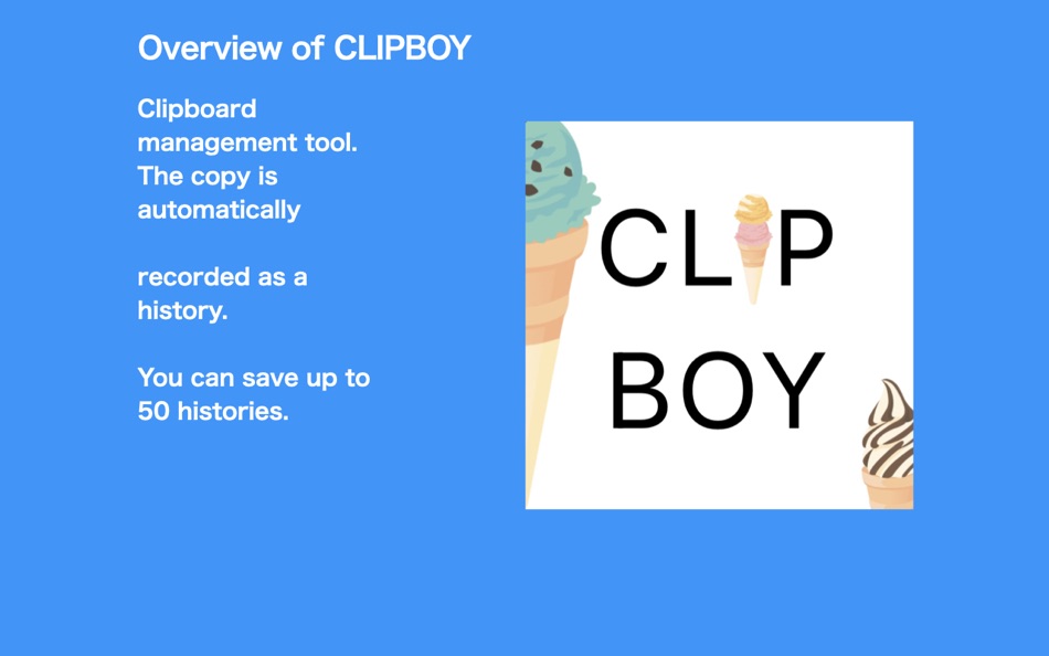#1. clipboy (macOS) 由: Hiroyuki Sonozuka