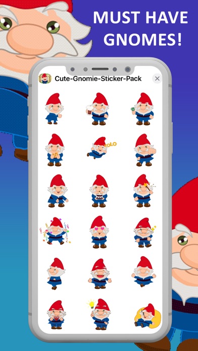 Hysterical Happy Gnome Emojis Screenshot