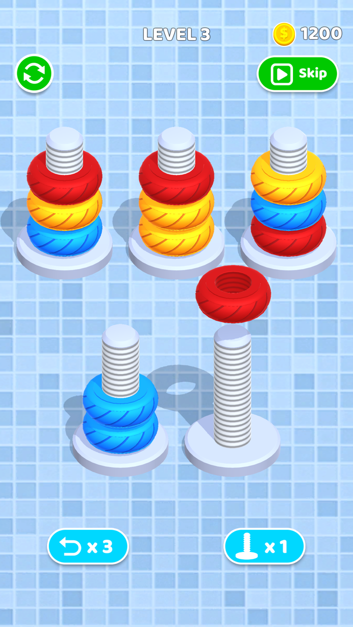 Nuts And Bolts - Screw Sort 3D
