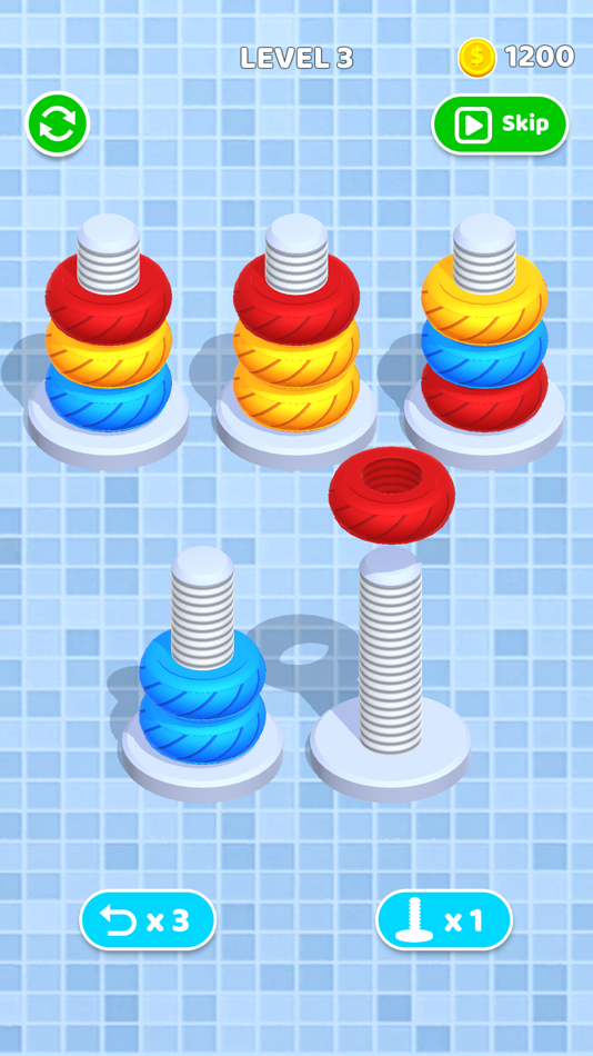 #3. Nuts And Bolts - Screw Sort 3D (iOS) Podle: Hangzhou Mofun Interactive Technology Co., Ltd