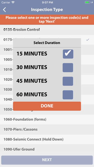 Menlo Park Inspection Request Screenshot
