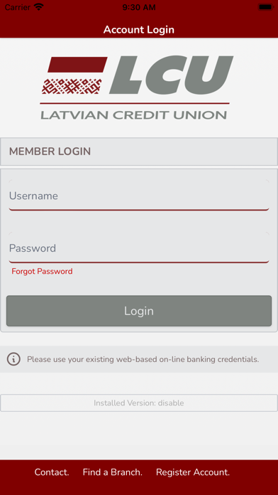 Latvian Credit Union Screenshot