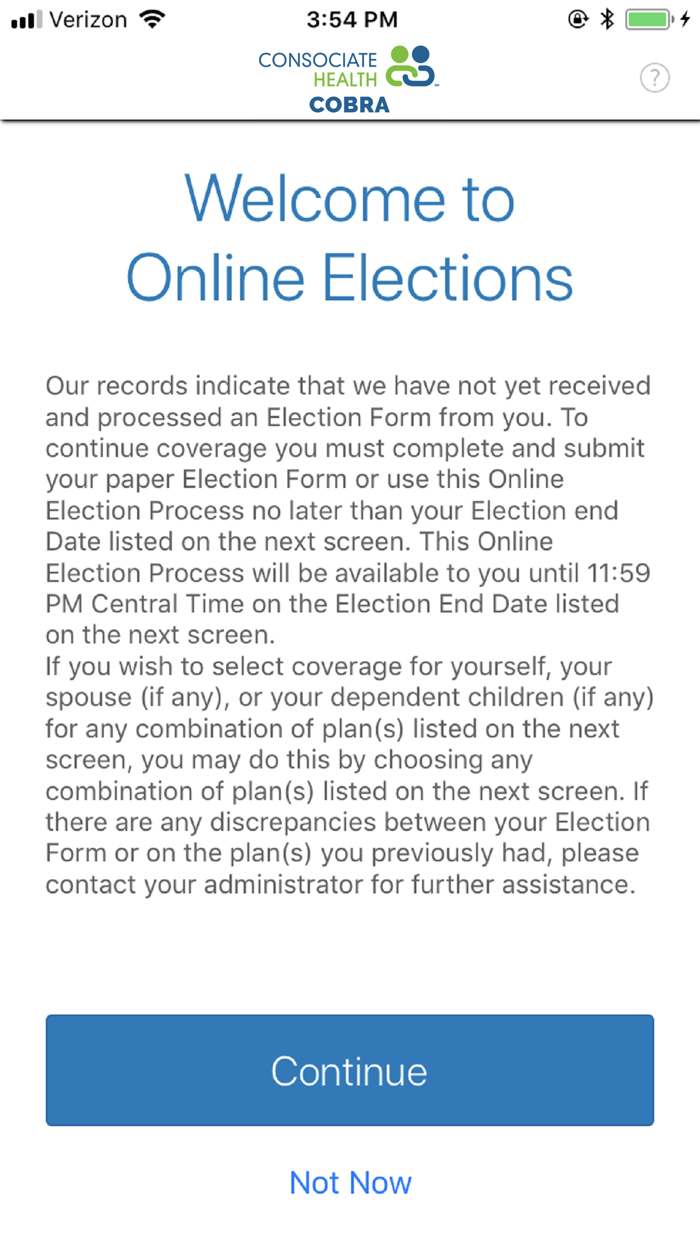 Consociate COBRA Mobile App