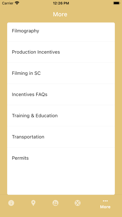 South Carolina Film Office Screenshot