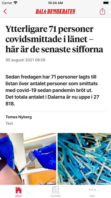 Dala-Demokraten Nyhetsapp Screenshot