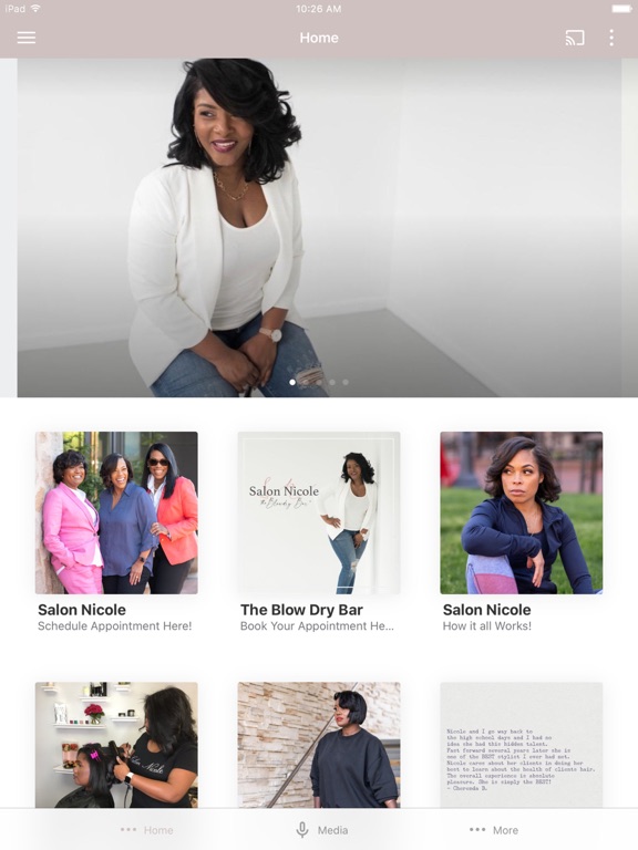Salon Nicole Hair iPad screenshot 1 - Lifestyle app