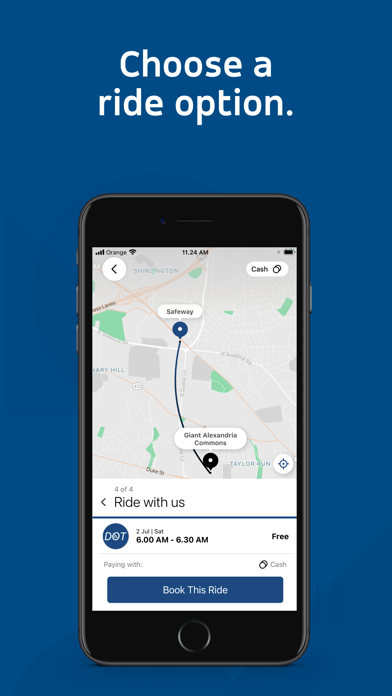 Alexandria DOT Paratransit Screenshot