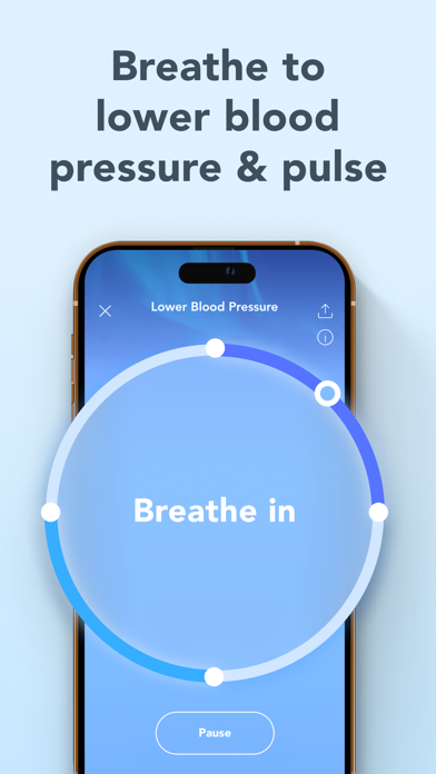 Blood pressure app BreathNow Screenshot