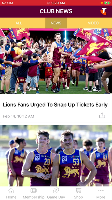 Brisbane Lions Official App Screenshot