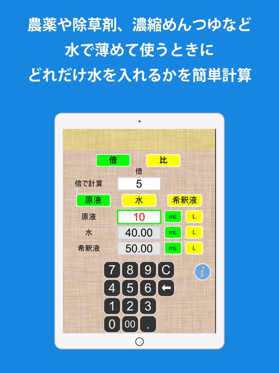 簡単希釈計算機のおすすめ画像1