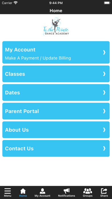 Screenshot 2 of To The Pointe Dance Academy App