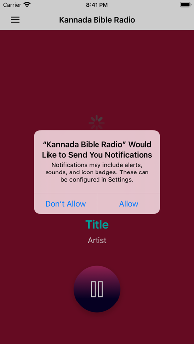 Kannada Bible Radio Screenshot