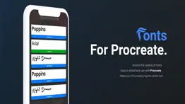 How to cancel & delete fonts for procreate 1