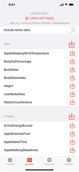 Game screenshot Simple Health Export CSV hack