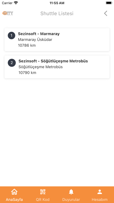 City Turizm Shuttle Screenshot