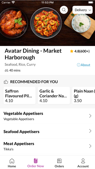 Avatar Dining Screenshot