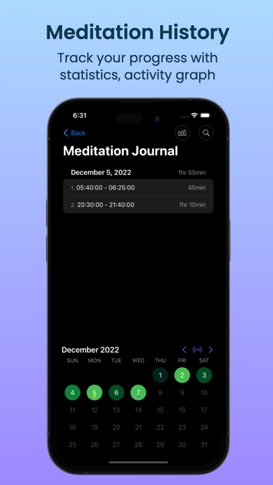mTracker: Meditation Tracker Screenshot