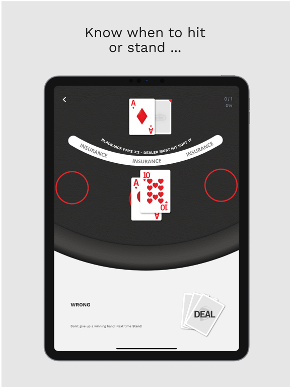 Black Jack Trainer Masterclass iPad screenshot 4 - Lifestyle app