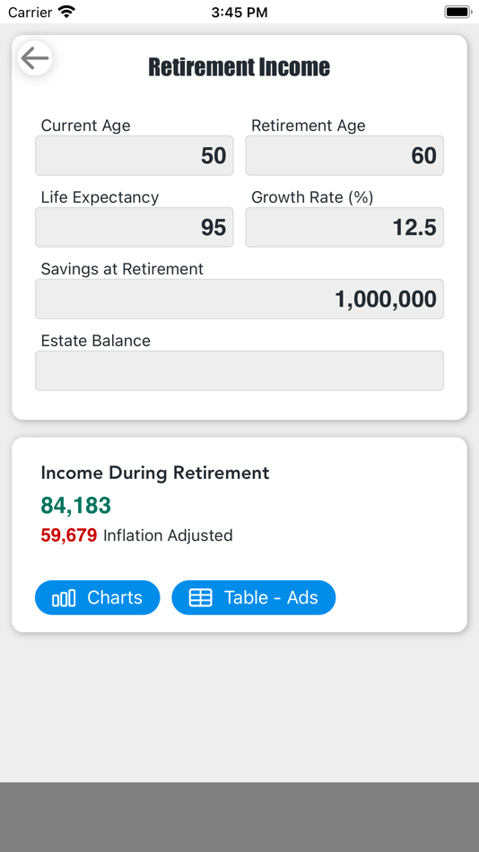 Retirement Income Calc - 1.02 - (iOS)