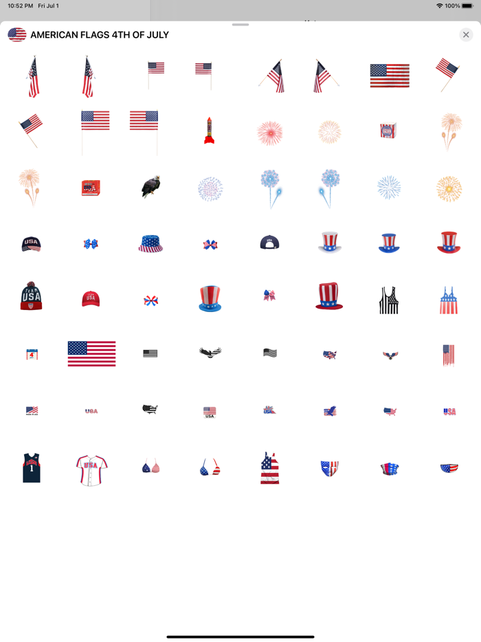 AMERICAN FLAGS JULY 4 Stickers
