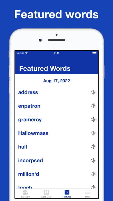 A Shakespeare Glossary Screenshot