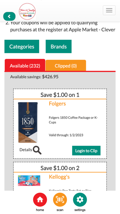 Town & Country Markets Screenshot