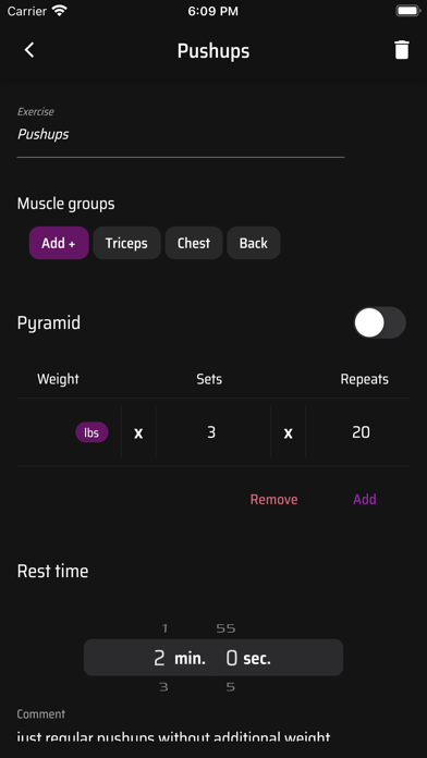 TRYHARD – Workout calendar Screenshot