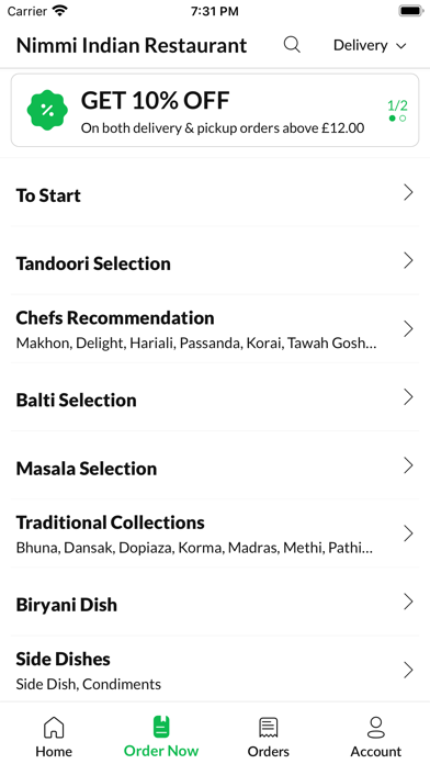 Nimmi Indian Restaurant Screenshot