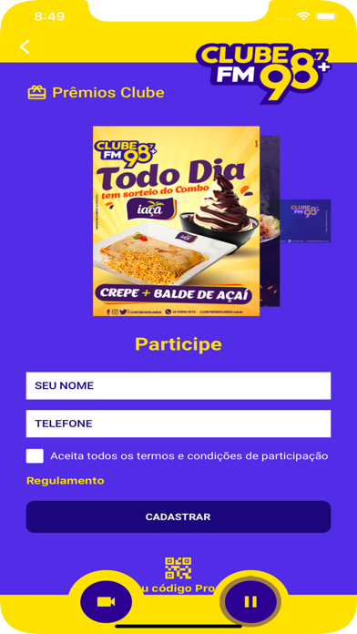 Clube FM 98,7 Screenshot