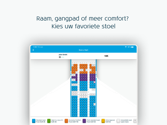 KLM - Boek een vlucht iPad app afbeelding 2