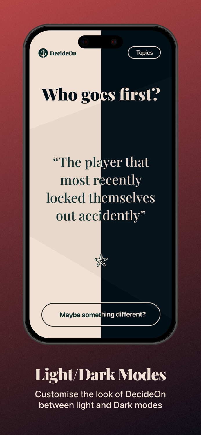 DecideOn - Who goes first