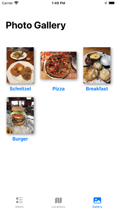 Restaurant Meal Tracker Screenshot