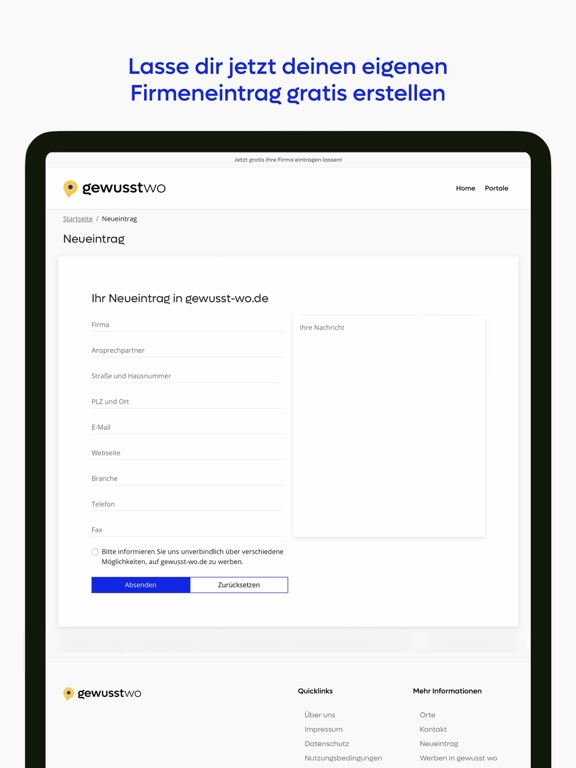Screenshot #5 pour gewusst-wo Branchenverzeichnis