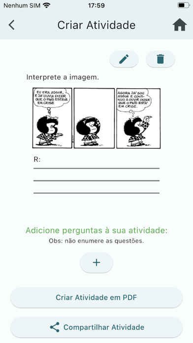 Criar Atividades Escolares Screenshot