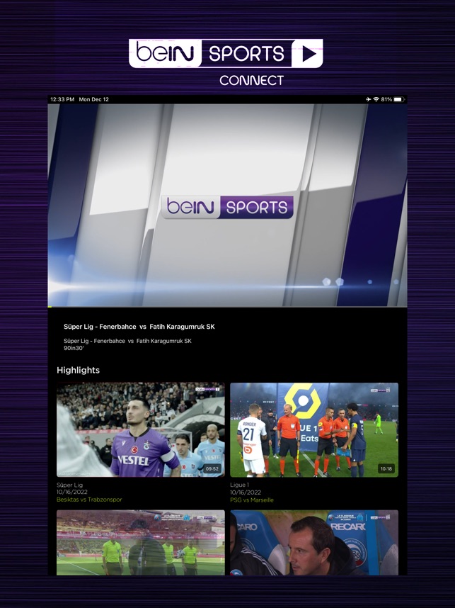 beIN SPORTS CONNECT - US, TV App, Roku Channel Store