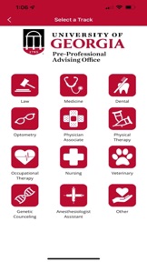 UGA Pre-Professional Planner screenshot