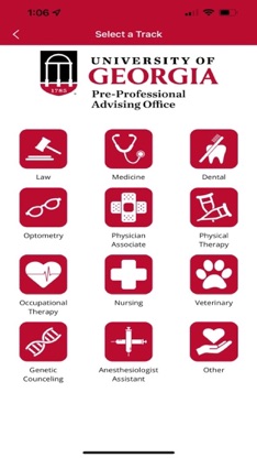 UGA Pre-Professional Planner screenshot 1