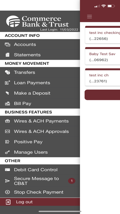 Commerce Bank & Trust Business Screenshot