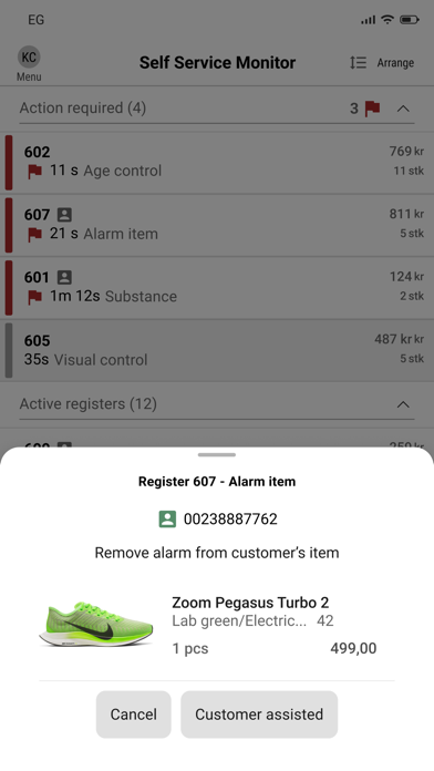 EG Retail Self Service Monitor Screenshot