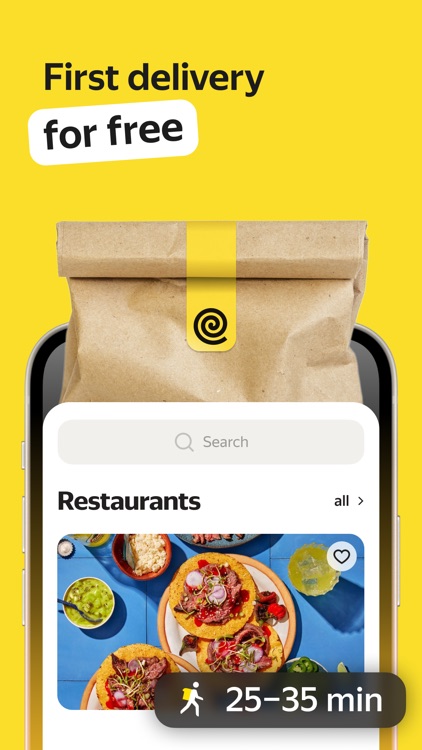 Yandex Eats: food delivery