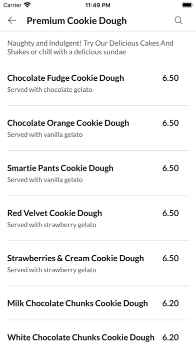 Corby Desserts Screenshot